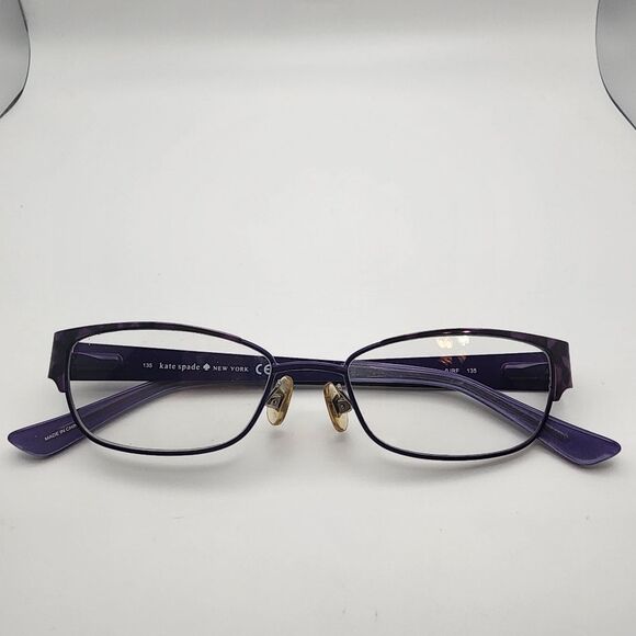 Kate Spade Jossina Purple Tortoiseshell Prescription Glasses Frames - Picture 3 of 11